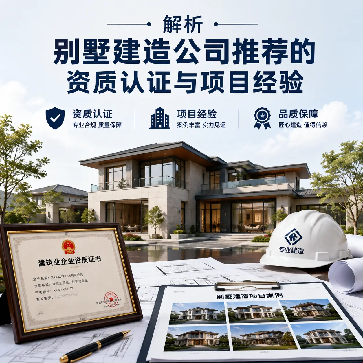 解析 江西 别墅建造公司推荐的资质认证与项目经验