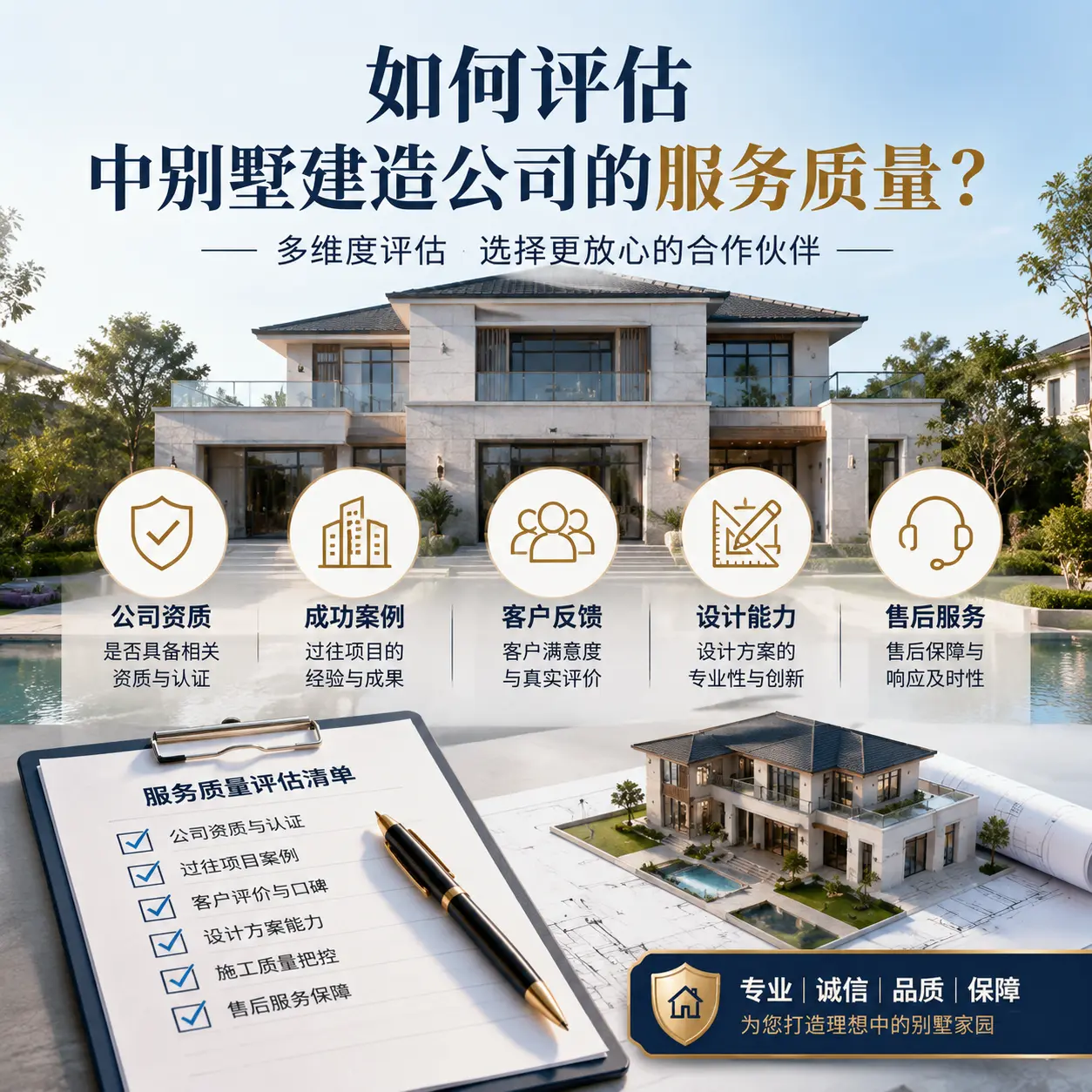 如何评估 江西 中别墅建造公司的服务质量?