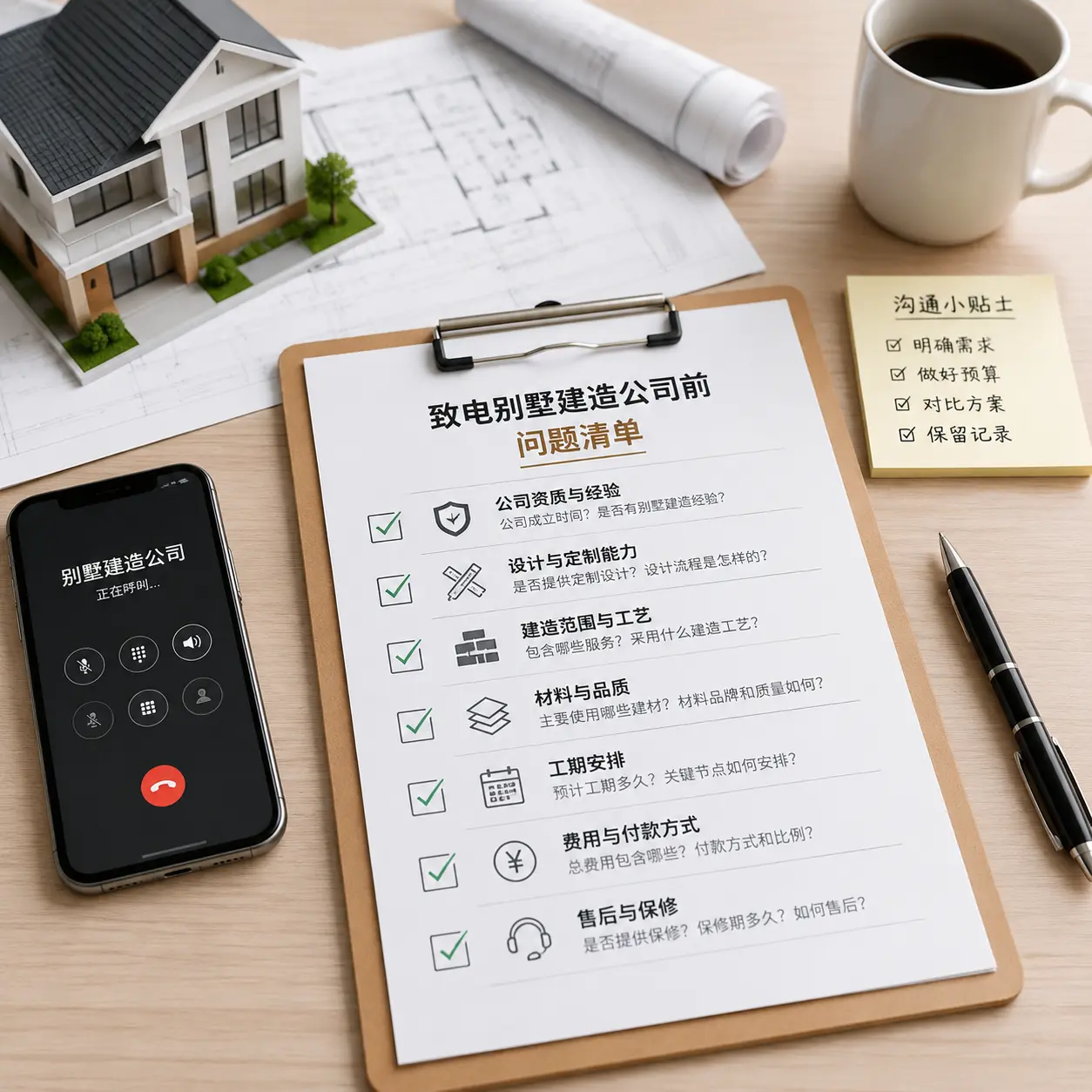 在江西拨打别墅建造公司电话前的准备工作