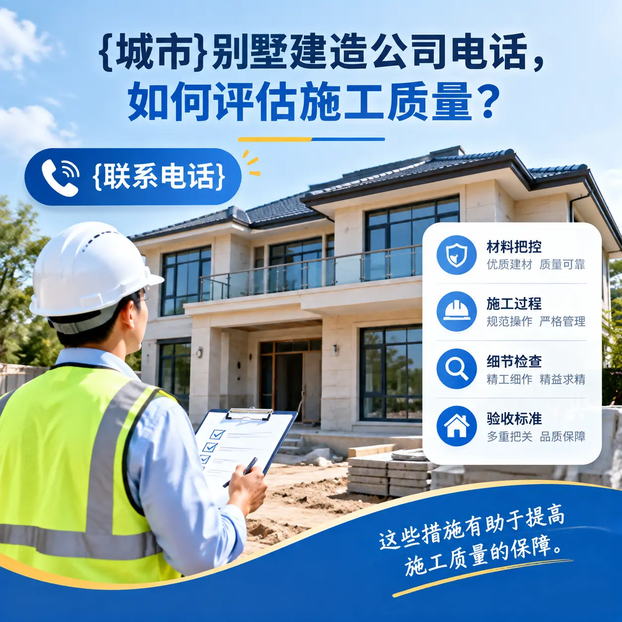 江西别墅建造公司电话,如何评估施工质量?