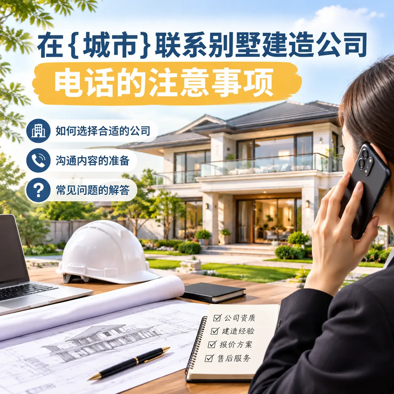 在江西联系别墅建造公司电话的注意事项