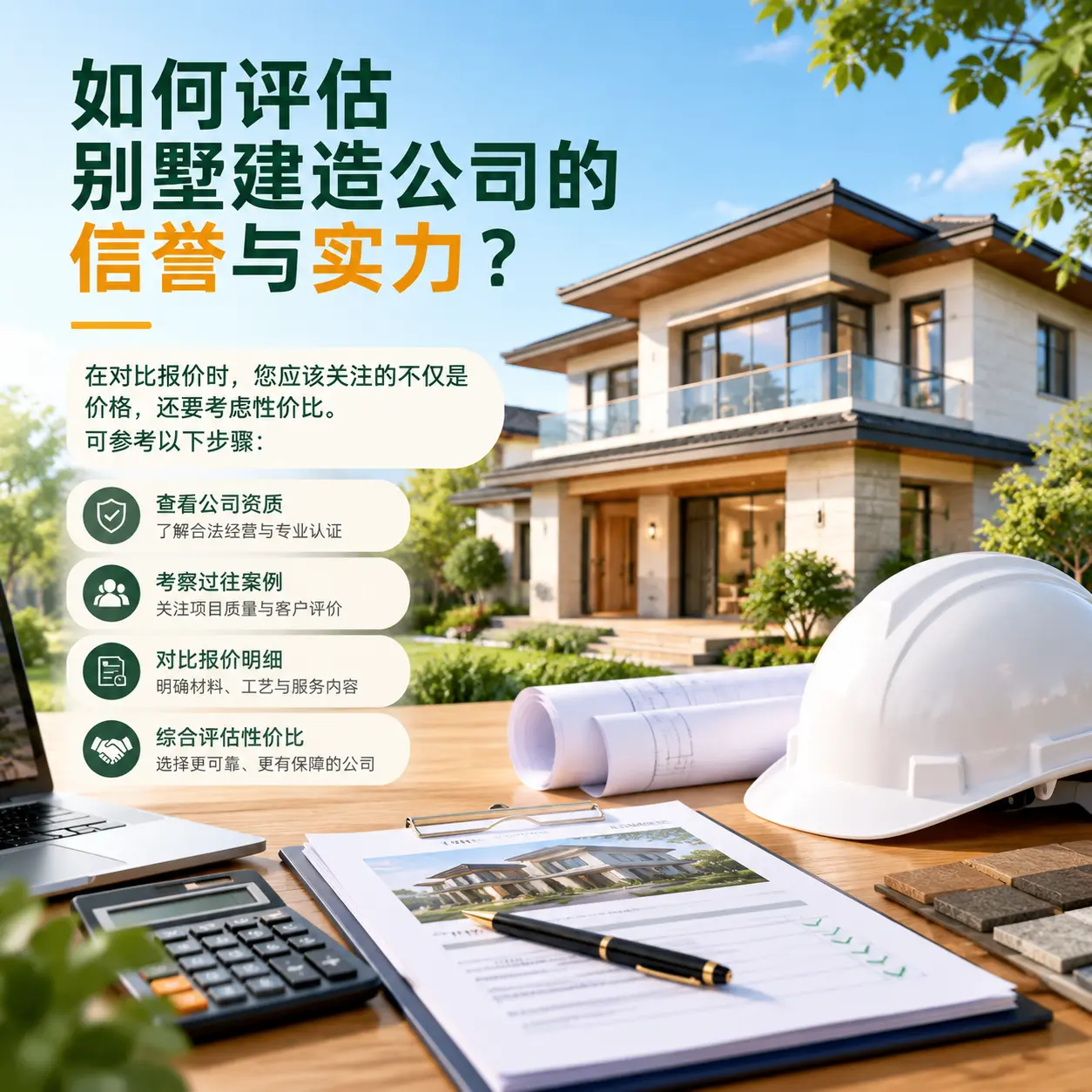 如何评估 江西 别墅建造公司的信誉与实力？
