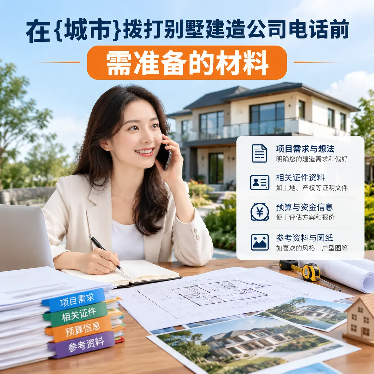 在江西拨打别墅建造公司电话前需准备的材料