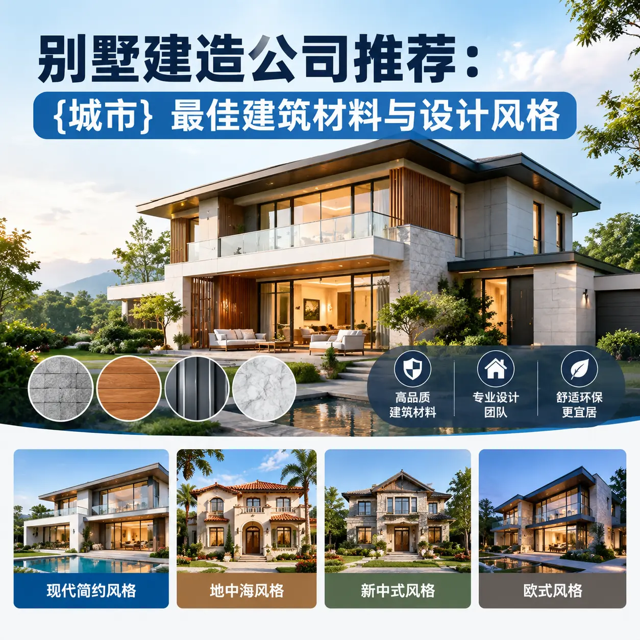 别墅建造公司推荐： 江西 最佳建筑材料与设计风格