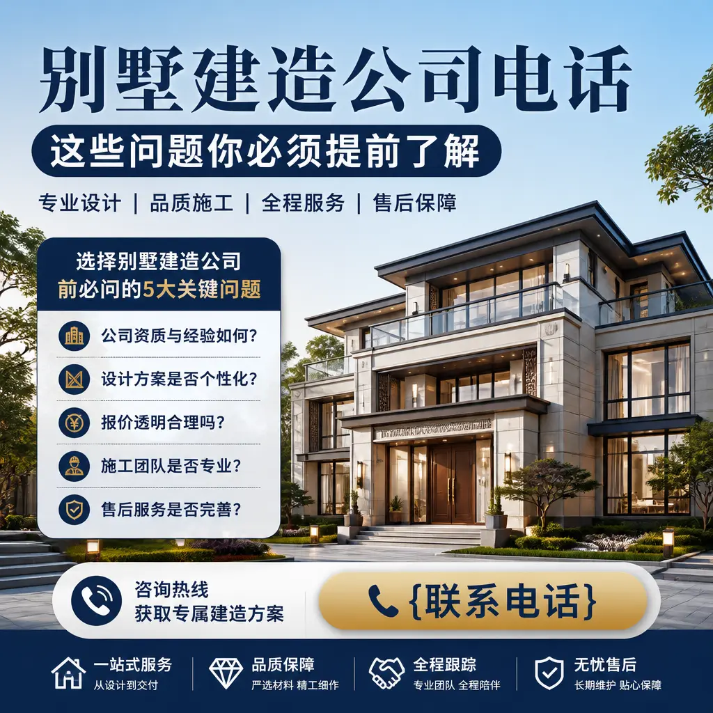 江西别墅建造公司电话，这些问题你必须提前了解