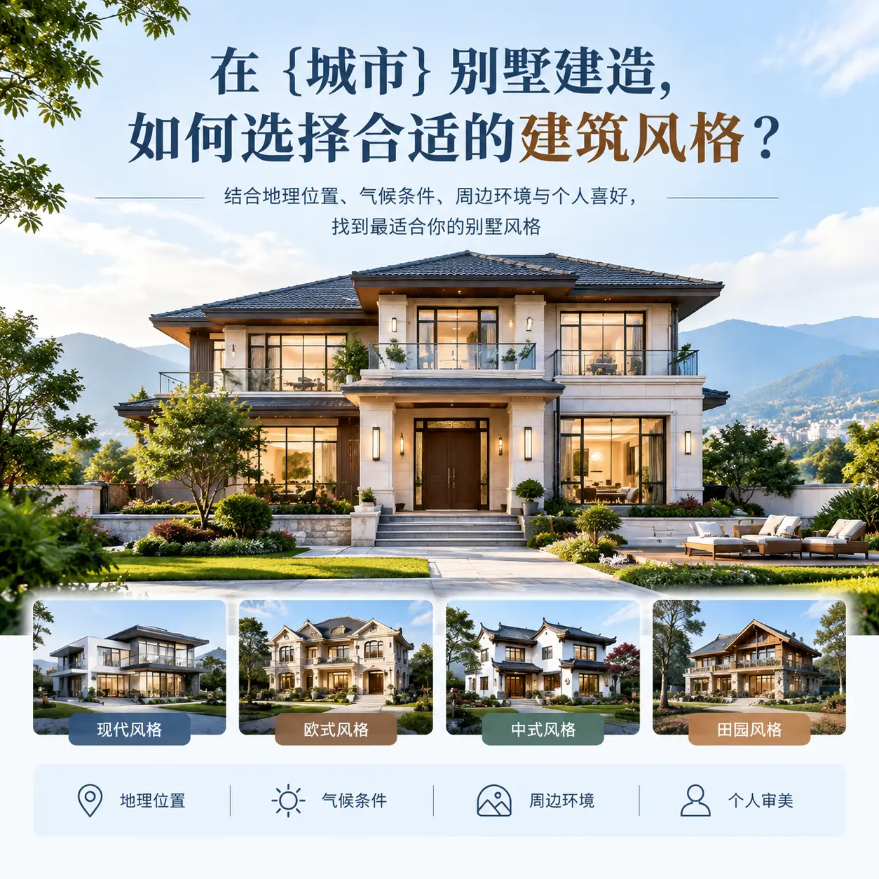 在 江西 别墅建造,如何选择合适的建筑风格?